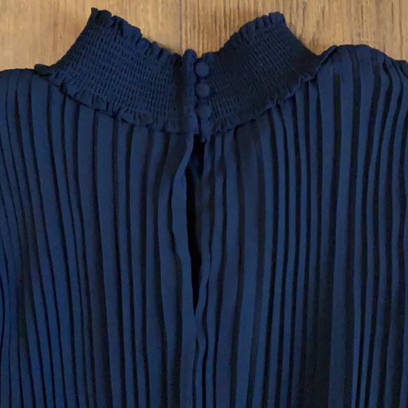 Nanette Lepore Navy Pleated Midi Dress - Picture 10 of 12